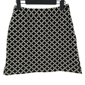 EP Pro Golf Performance Skort Built In Shorts Pockets Women 4 Black Yellow White